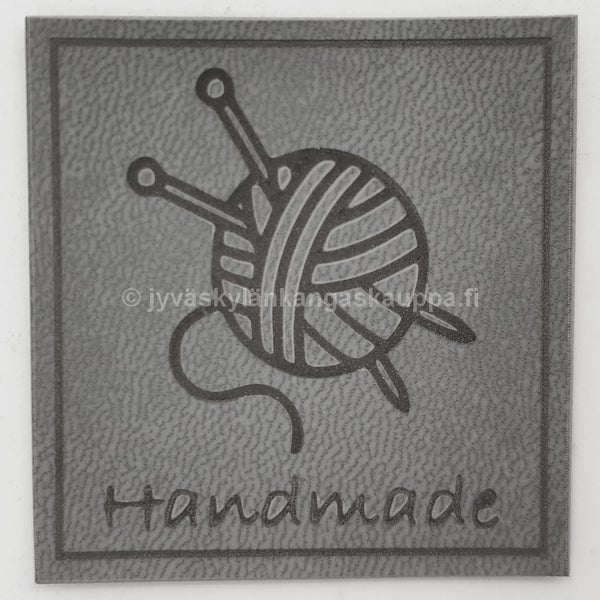 Keinonahkamerkki NELI&Ouml; Handmade Lankaker&auml; HARMAA