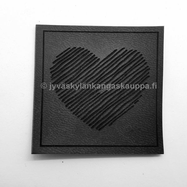 Keinonahkamerkki neli&ouml; SYD&Auml;N tummanharmaa