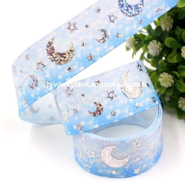 Koristenauha Glitter Kuu Vaaleansininen