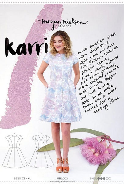 Megan Nielsen Pattern kaava KARRI Dress sizes XS-XL