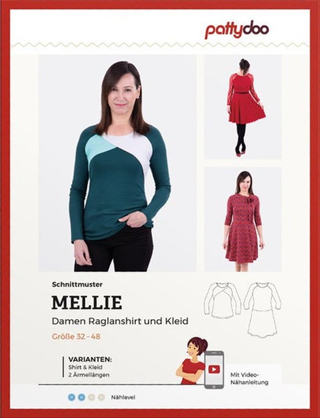 PATTYDOO kaava Mellie raglanhiha pusero ja mekko