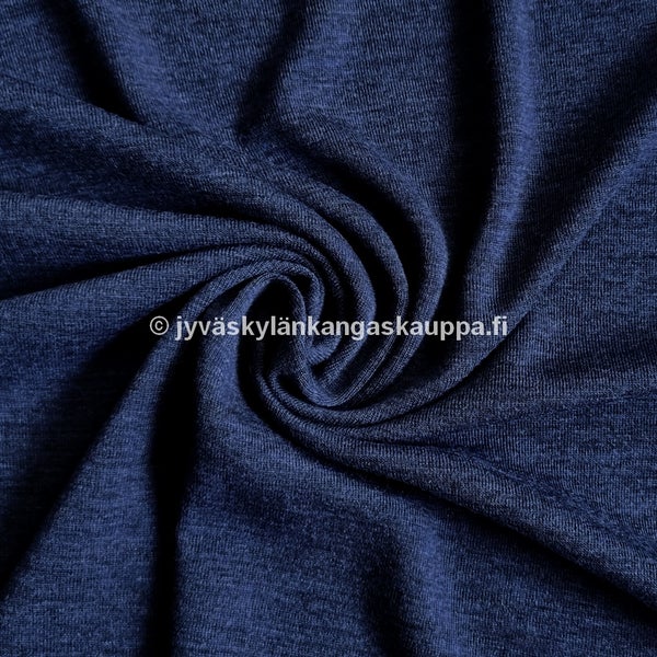 Ohut joustava merinovilla, ribbivilla (villatrikoo) MELEERATTU JEANS
