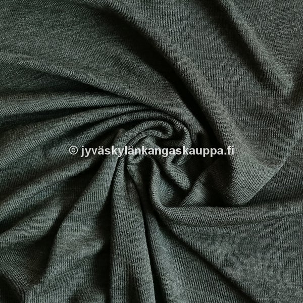 Ohut joustava merinovilla, ribbivilla (villatrikoo) MELEERATTU VIHRE&Auml;