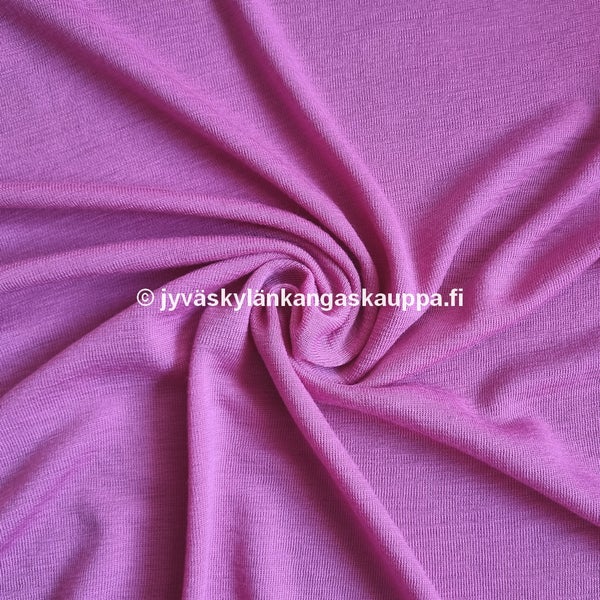 Ohut joustava merinovilla, ribbivilla (villatrikoo) PINKKI