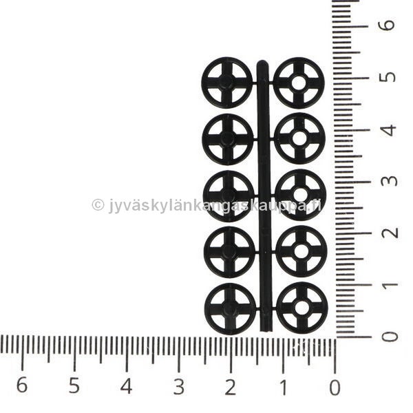 Ommeltavat muovinepparit 10mm musta 20kpl