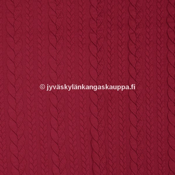 Palmikkoneulos Burgundy