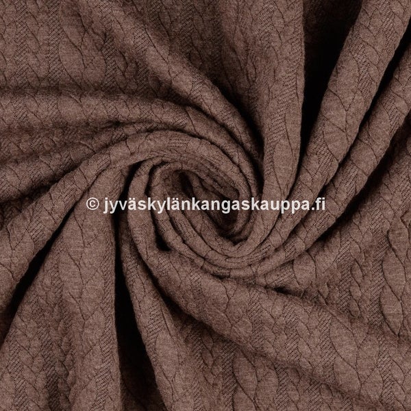 Palmikkoneulos Meleerattu Ruskea