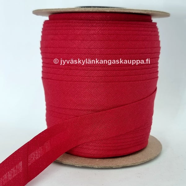 Puuvillavinonauha 18mm Punainen (3,9m valmispala)