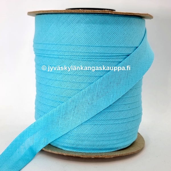 Puuvillavinonauna 18mm Vaalea turkoosi