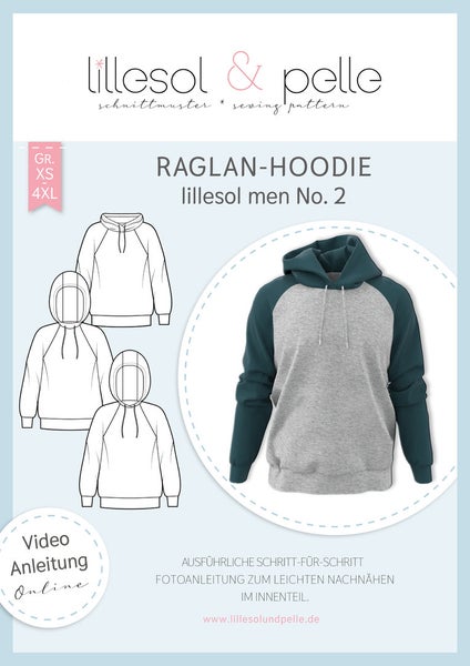 lillesol & pelle kaava 2 RAGLAN HOODIE, miehet