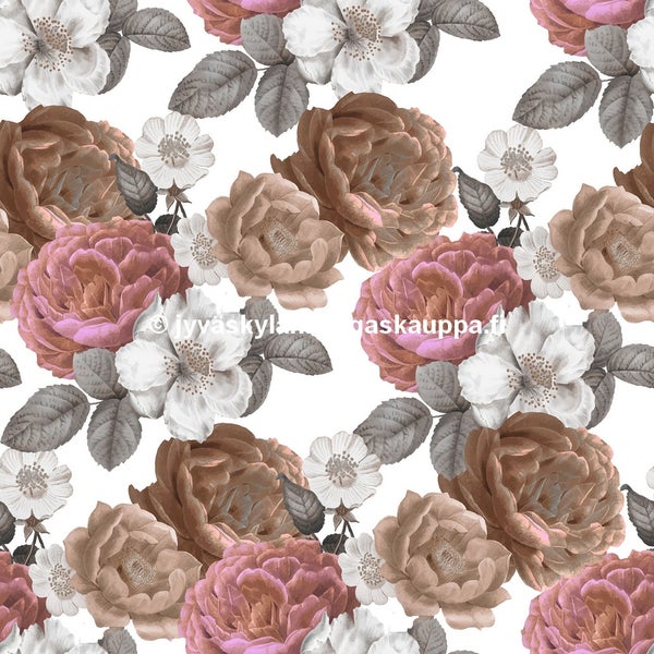 Digiprintti trikoo Romantic Roses