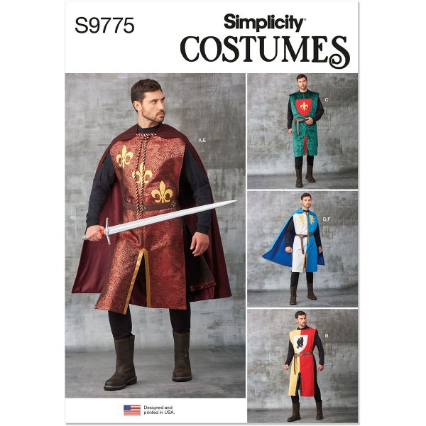 Simplicity kaava 9775 Knights Tabards, Capes and Heraldic Shields Costumes