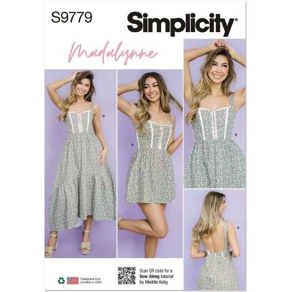 Simplicity kaava 9779 Misses Dress in Two Lengths by Madalynne Intimates