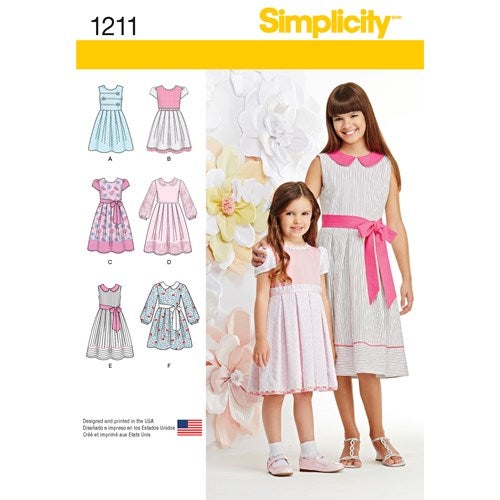Simplicity kaava 1211 Childs and Girls Dress in Two Lengths