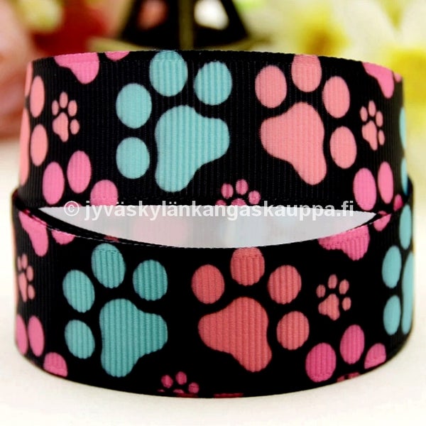 Koristenauha Tassut pinkki-turkoosi