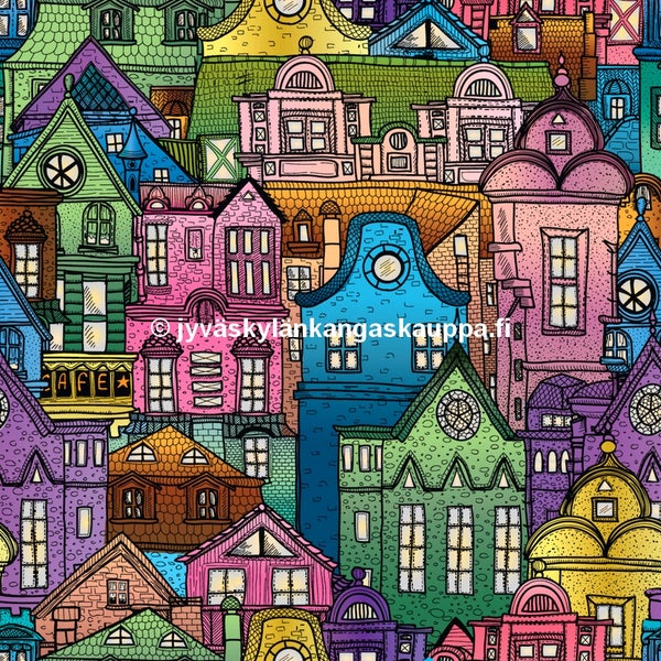 Digiprintti trikoo Townhouse V&auml;rik&auml;s