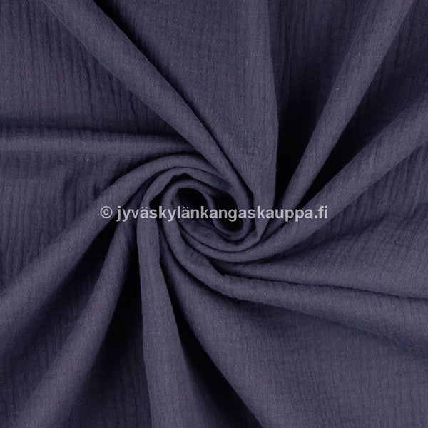 Double Gauze tuplaharsokangas Denim (1m valmispala)