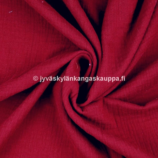 Double Gauze tuplaharsokangas Punainen
