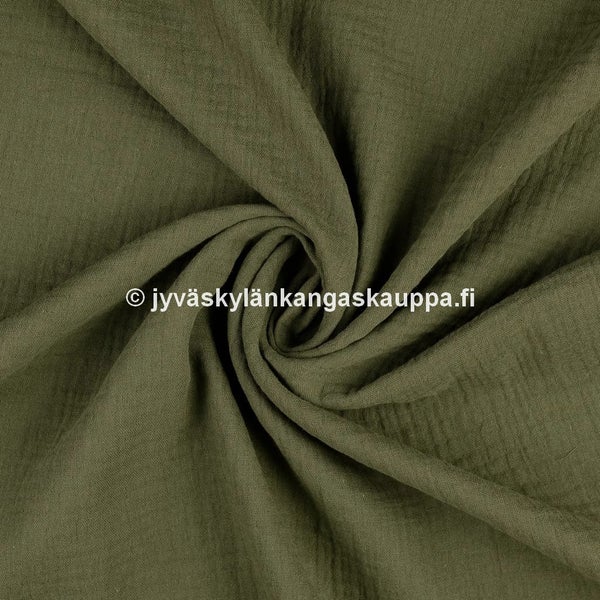 Double Gauze tuplaharsokangas Sammal (30cm valmispala, pakan lopu)