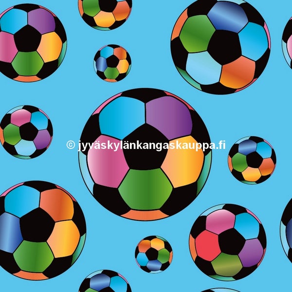 Digiprintti trikoo V&auml;rikk&auml;&auml;t Jalkapallot Turkoosi