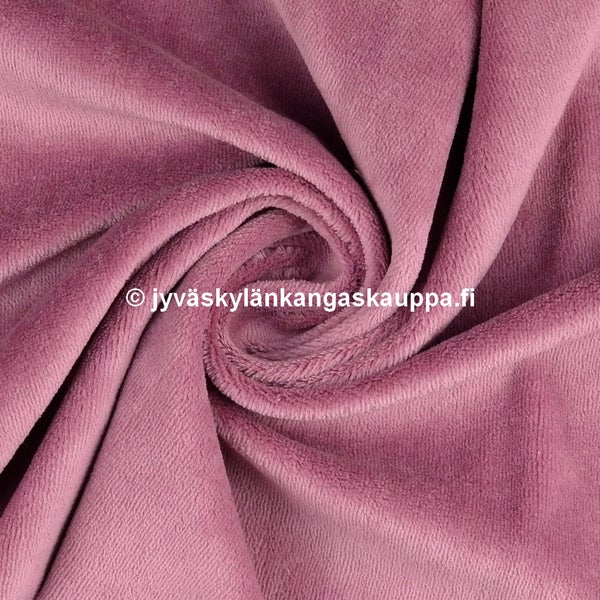 Velour kangas Vanha Roosa