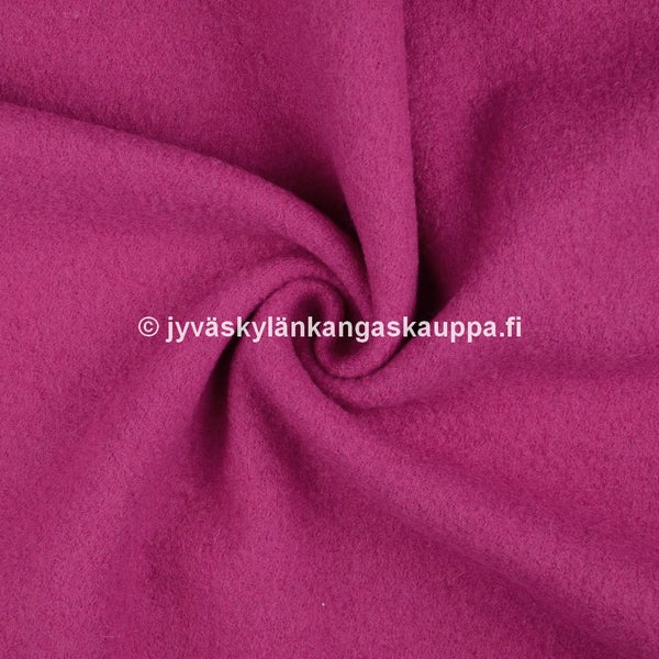 Villakangas: Joustava villafleece 3018 pinkki (n. 40cm valmispala)