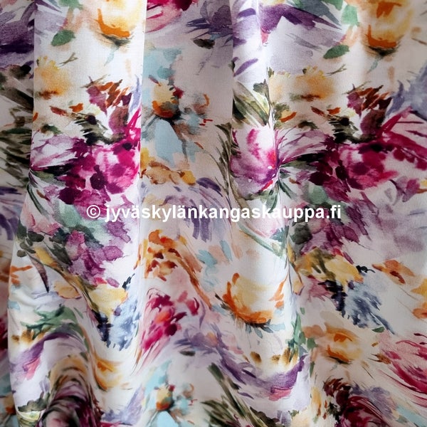 Viskoosikangas Anelma Magenta