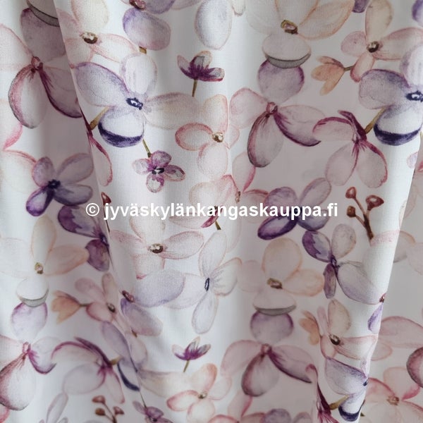 Viskoosikangas Merja Vaalea Mauve