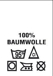 100% puuvilla, 95-asteen pesu