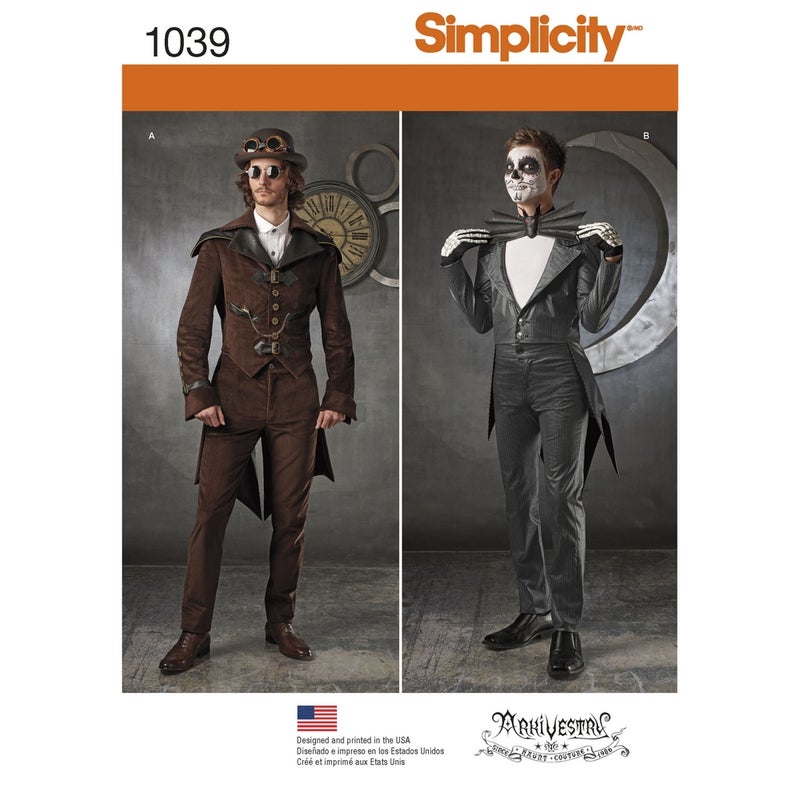 Simplicity kaava 1039 Mens Cosplay Costumes