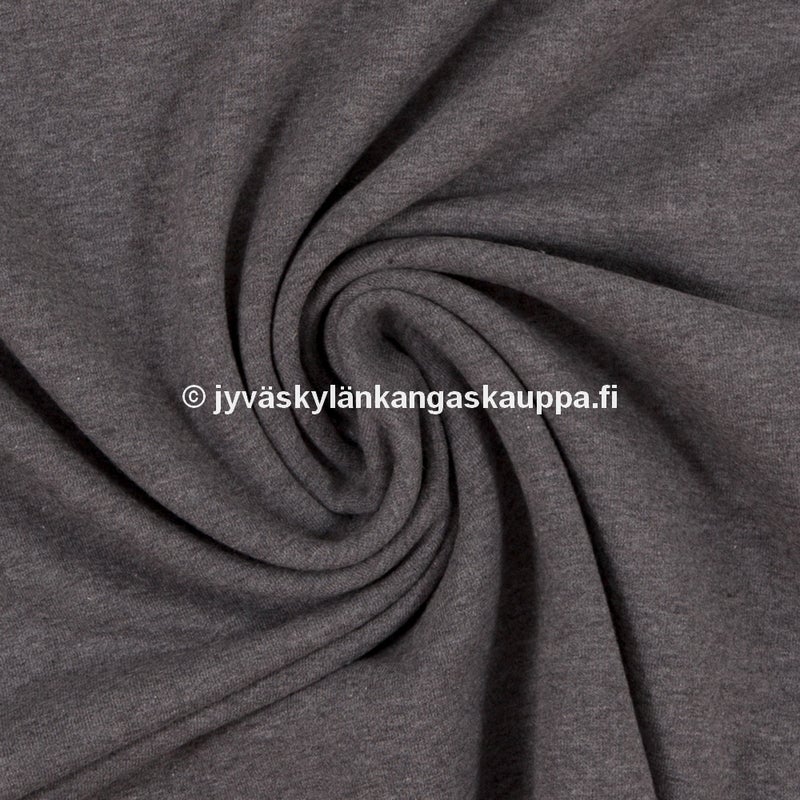 Harjattu joustocollege 1285 Meleerattu Tummanharmaa