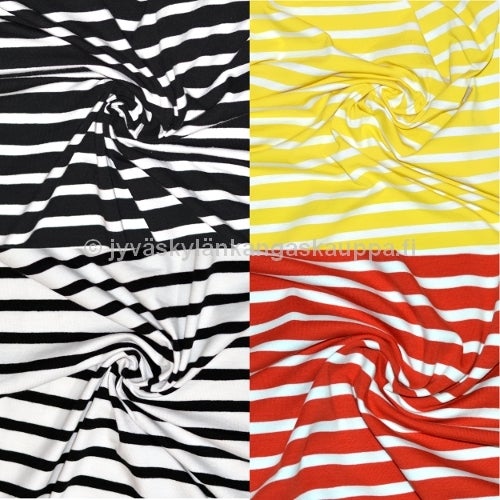 Trikoo kangas Raidat TURKOOSI (1,5m valmispala)pahvin&ouml;yt&auml;&auml;