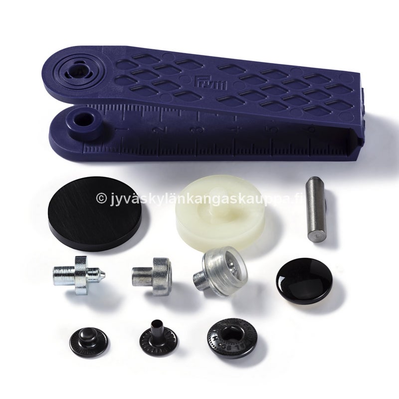 Prym anorakkineppari 15mm MUSTA, aloituspakkaus 390307