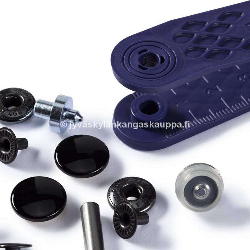 Prym anorakkineppari 15mm MUSTA, aloituspakkaus 390307