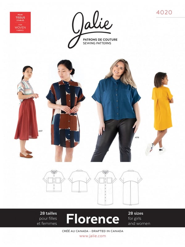 Jalie kaava 4020 Florence Shirt and Shirtdress