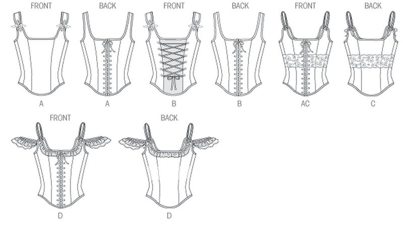 Butterick kaava B5935 Misses Corset
