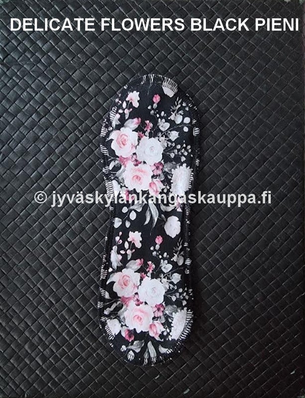 M Delicate Flowers Black PIENI