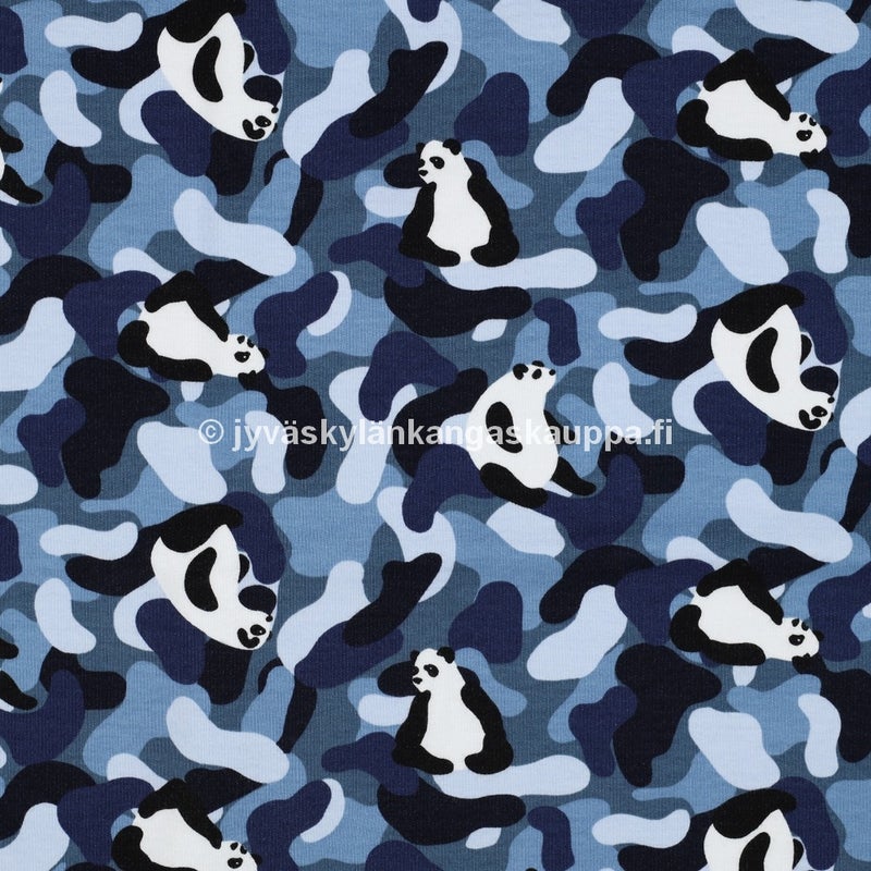 Harjattu Joustocollege Camouflauge Panda Blue