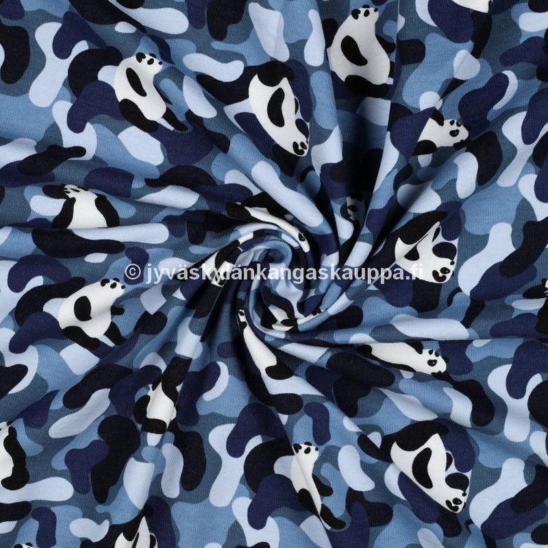 Harjattu Joustocollege Camouflauge Panda Blue