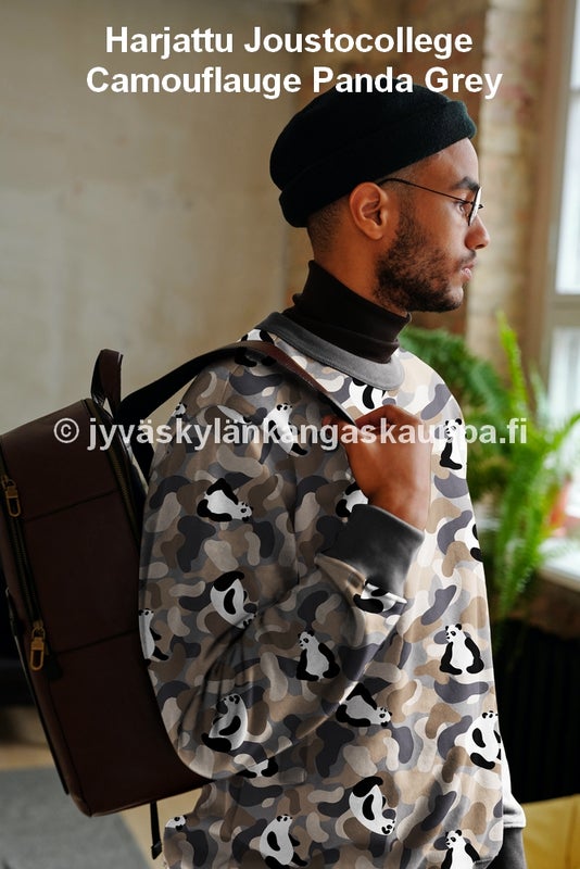 Harjattu Joustocollege Camouflauge Panda Grey