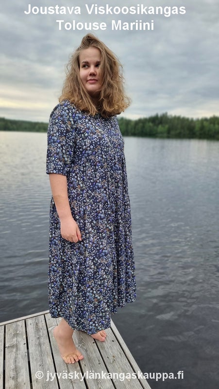 Joustava Viskoosikangas Tolouse Mariini