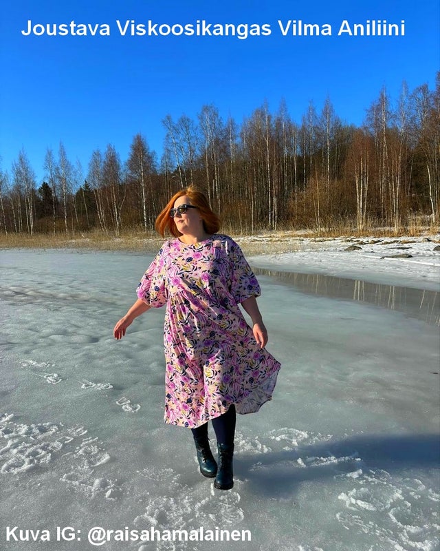 Joustava Viskoosikangas Vilma Aniliini