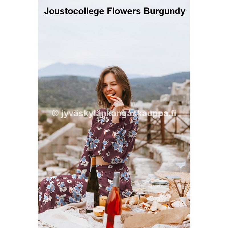Joustocollege Flowers Burgundy