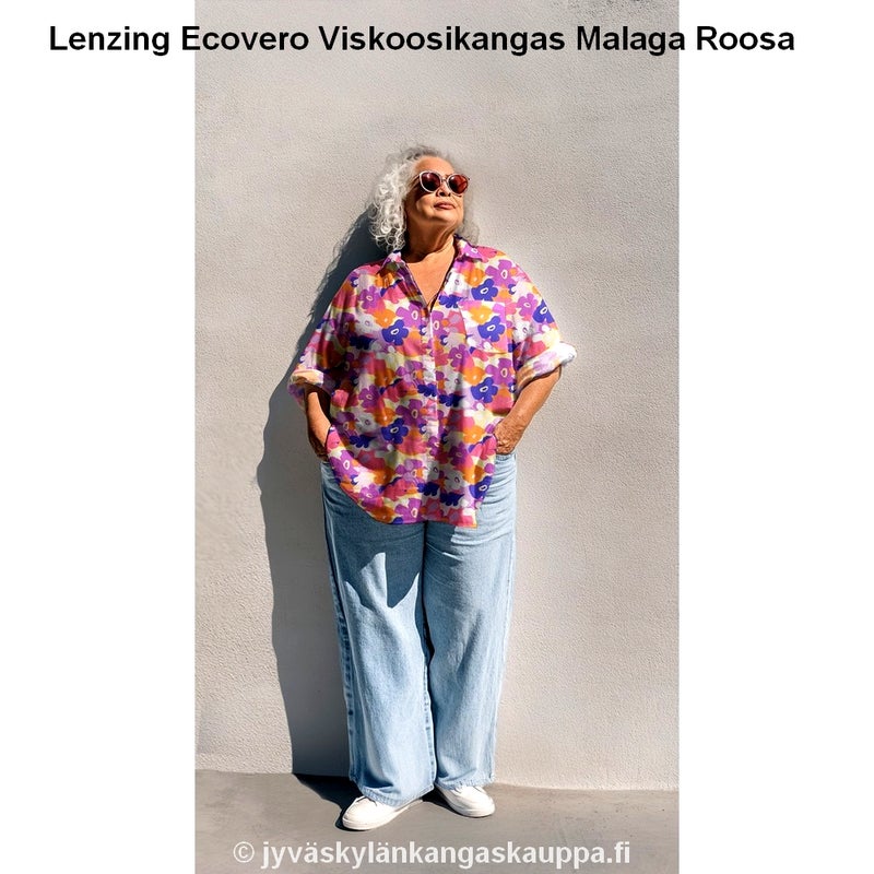 Lenzing Ecovero Viskoosikangas Malaga Roosa