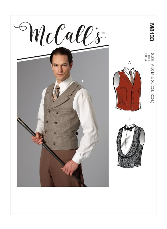 McCALL&acute;s kaava M8133 Mens Vests