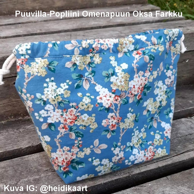 Puuvilla-Popliini Omenapuun Oksa Farkku