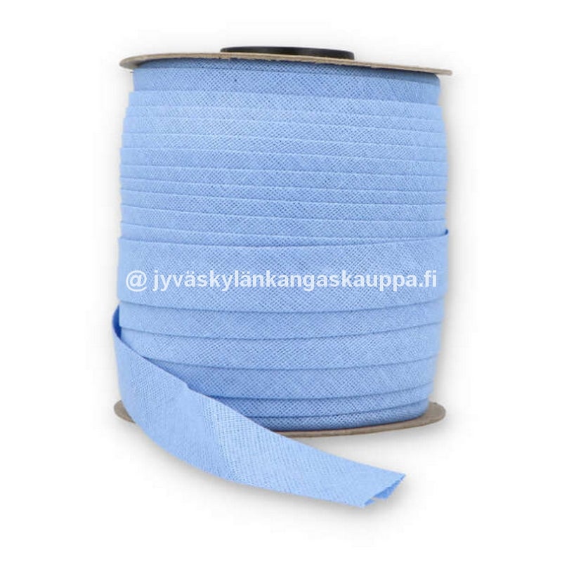 Puuvillavinonauha 18mm Vaaleansininen