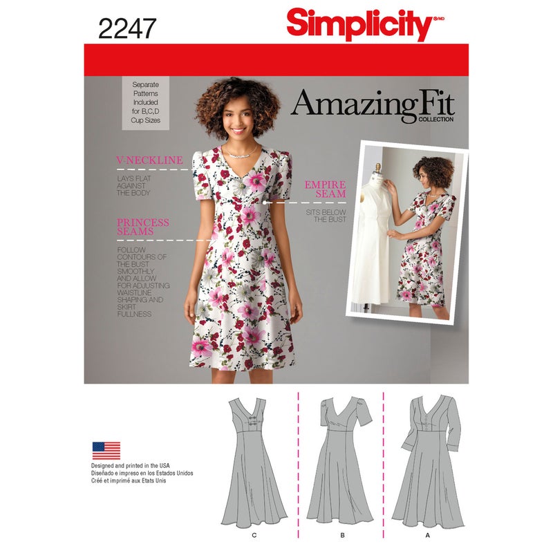 Simplicity kaava 2247 Misses' & Plus Size Amazing Fit Dresses