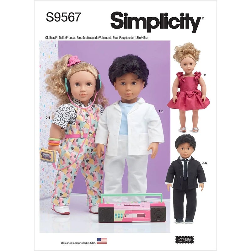 Simplicity kaava S9567 Doll Clothes