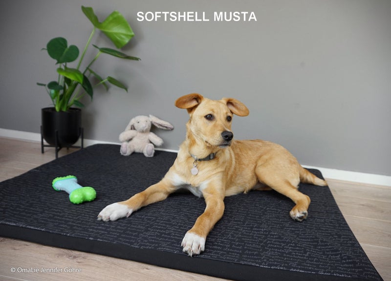 Softshell kangas MUSTA